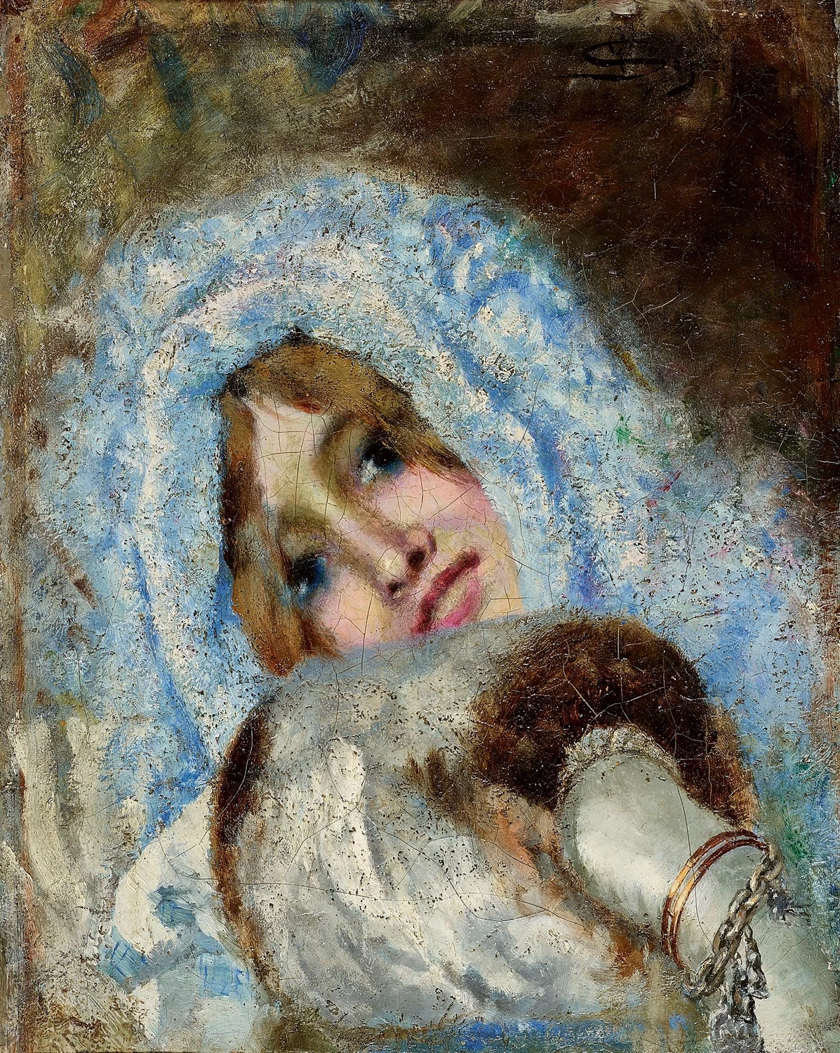 Giovane donna in abiti invernali